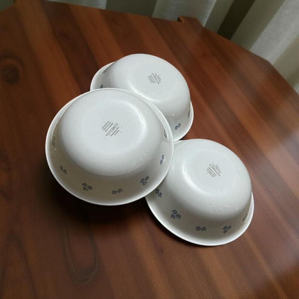3 Corelle Provincial Blue Coupe Cereal Bowls 6.25”